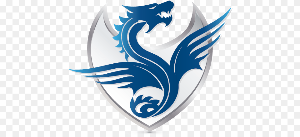 Dragon Logo Maker Blue Dragon Logo, Armor, Animal, Fish, Sea Life Free Png Download