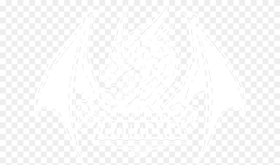 Dragon Logo White Illustration, Cutlery Free Transparent Png