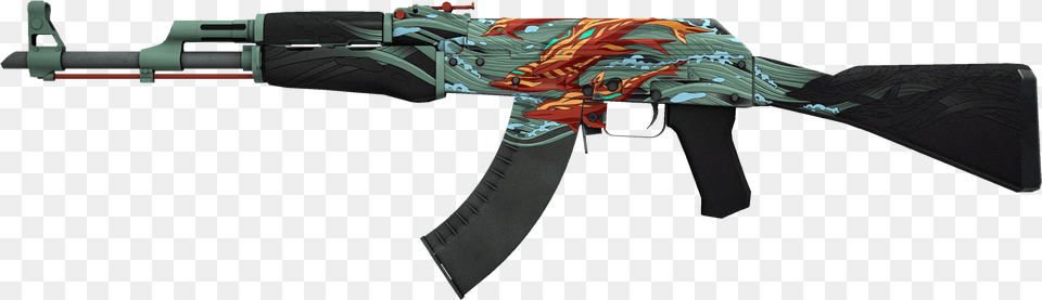 Dragon Lore Vs Lexus Ak 47 Neon Revolution, Firearm, Gun, Rifle, Weapon Png