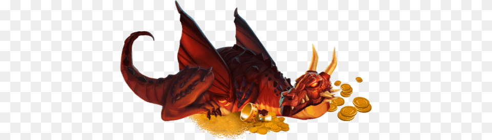 Dragon Lying On A Pile Of Gold Coins Dragon Gold Slot, Smoke Pipe Png