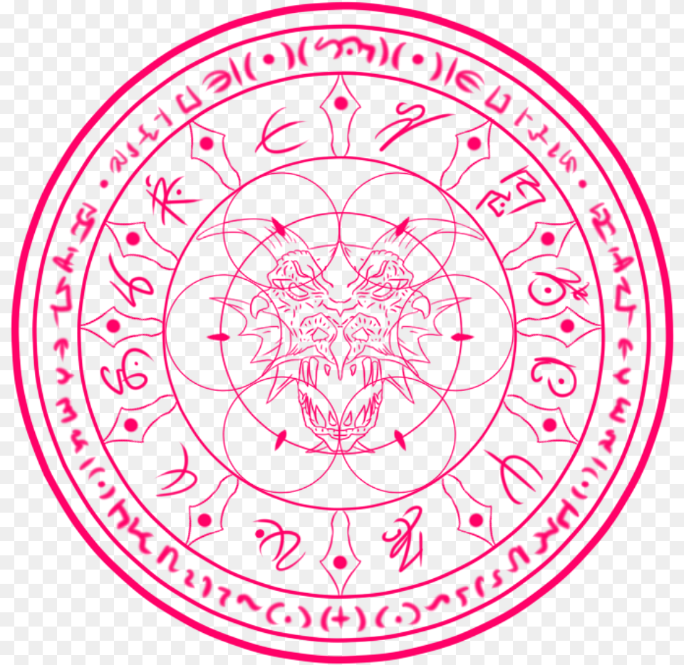 Dragon Magic Circle Pink Magic Circle, Text, Purple, Logo Free Png