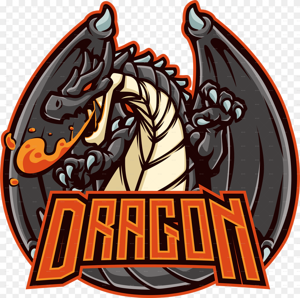 Dragon Mascot Logo For Esport And Sport By Issararbiullah Dragon Mascot Logo, Electronics, Hardware Png Image