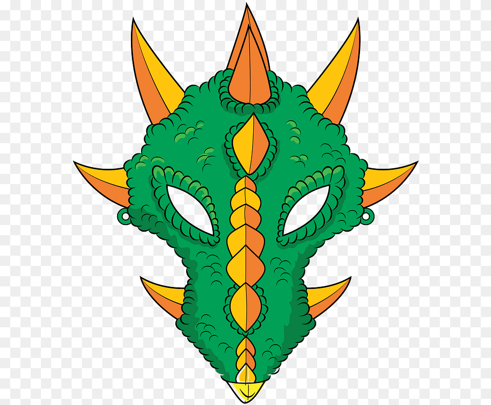 Dragon Mask Clipart Transparent Creazilla Mascara De Dragon Para, Animal, Fish, Sea Life, Shark Free Png