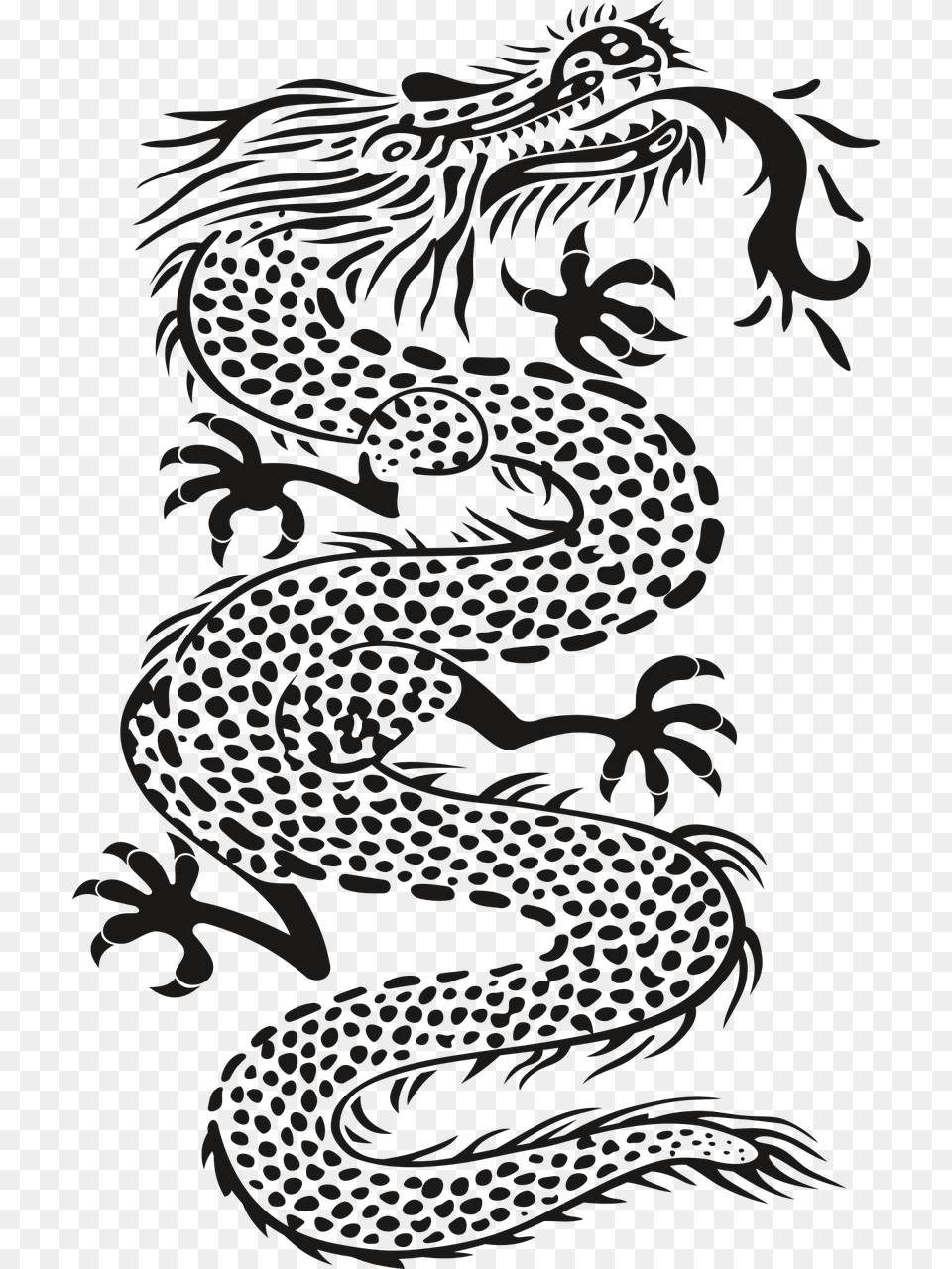 Dragon Monster Black Photo Dragon Tattoo Background, Person Free Transparent Png