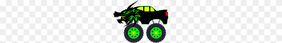 Dragon Monster Truck, Machine, Wheel, Device, Grass Free Png Download