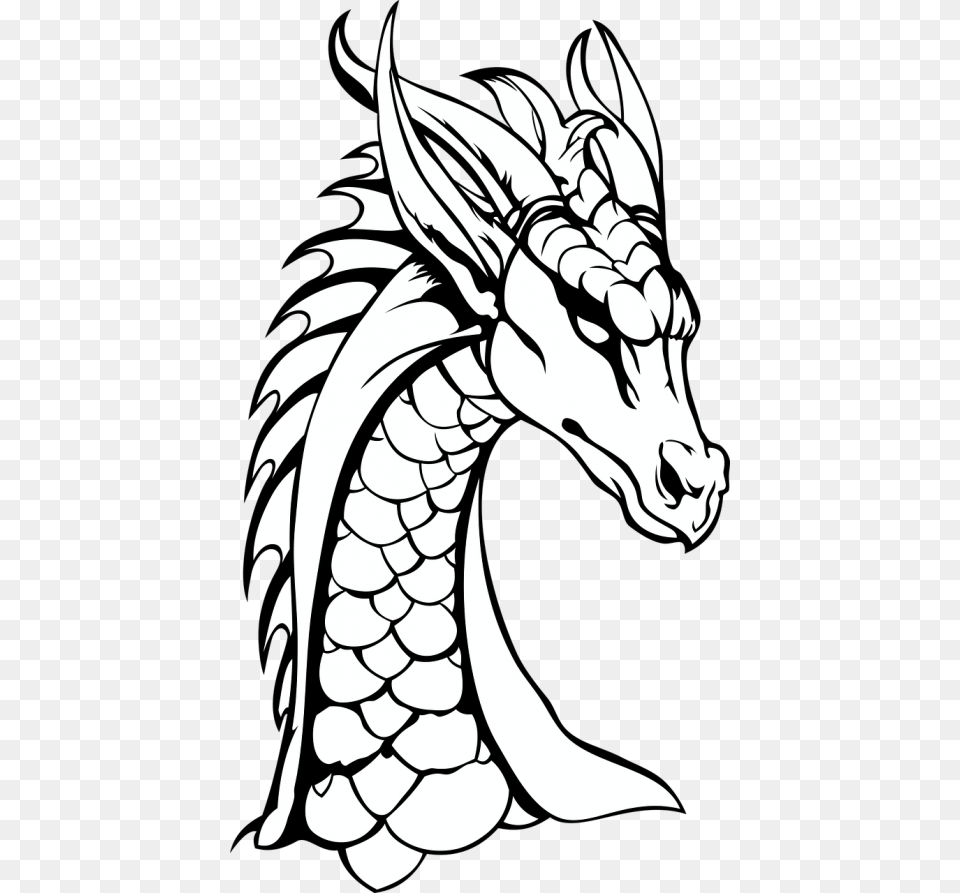 Dragon Neck The Head Of The Dragon Black And White, Person Free Png