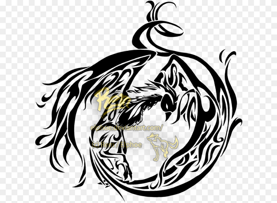 Dragon Phoenix Tattoo Anime Phoenix Tattoo, Text, Logo, Animal, Canine Png