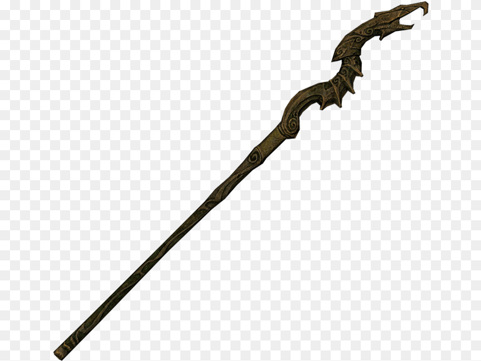Dragon Priest Staff One Of The Best Staves In Skyrim Mage Staff, Blade, Dagger, Knife, Weapon Free Png