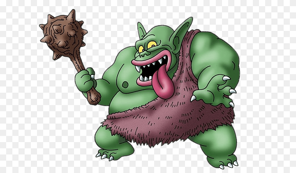 Dragon Quest Dragon Warrior Character Boss Troll, Cartoon, Green Png Image