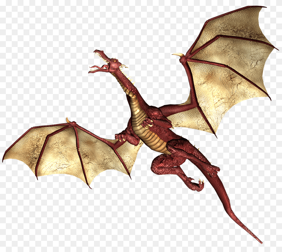 Dragon Red And Brown Wings Flying Up, Animal, Dinosaur, Reptile, Lizard Png