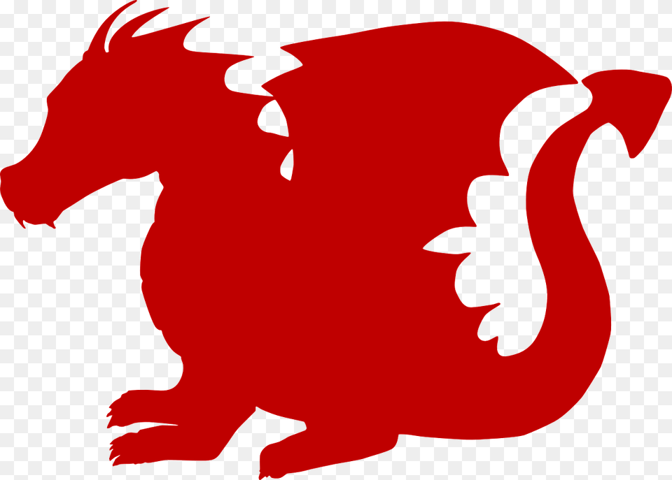 Dragon Red Symbol Fantasy Isolated Sitting Cute Cute Dragon Silhouette, Baby, Person Free Png