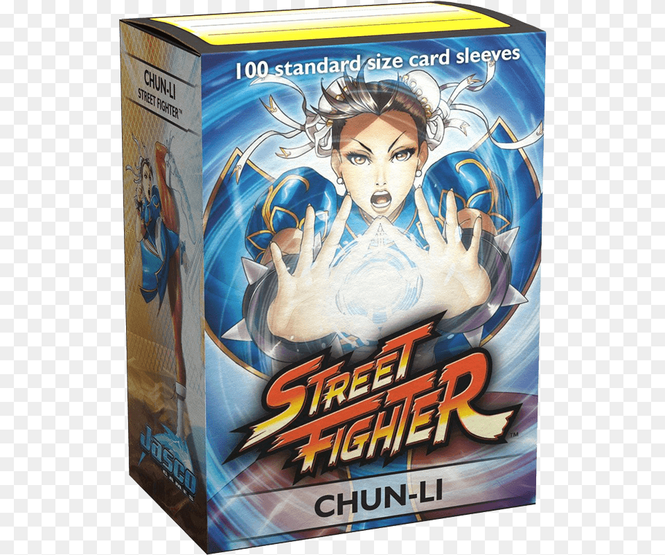 Dragon Shield Sleeves Street Fighter, Book, Publication, Person, Head Png Image