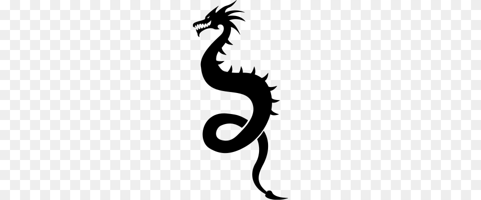 Dragon Silhouette, Gray Png Image