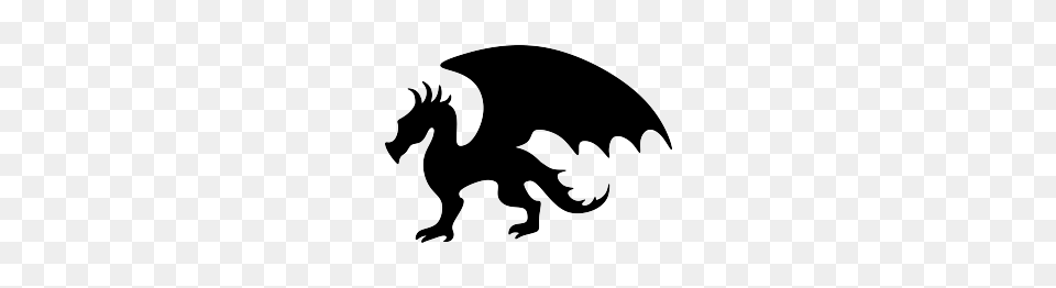 Dragon Silhouette Free Diy Dragon Silhouette, Animal, Kangaroo, Mammal Png