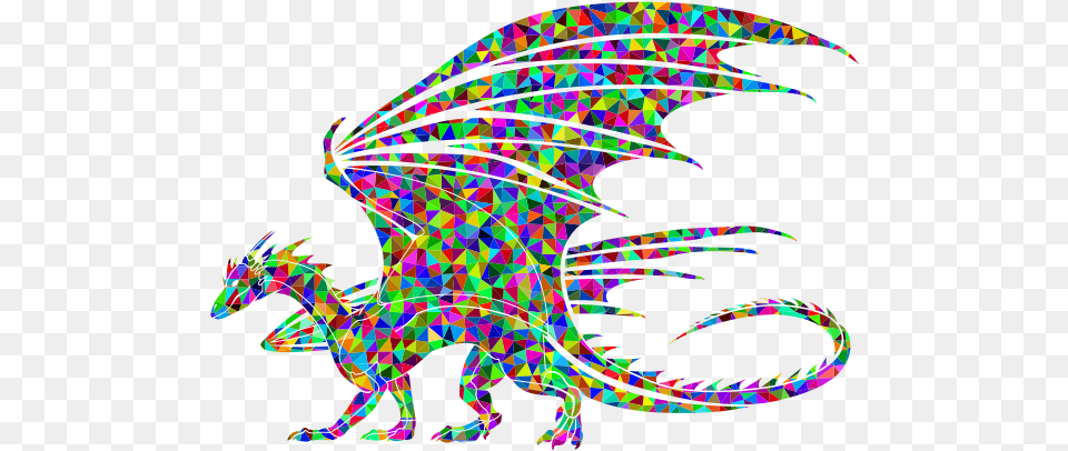 Dragon Silhouette Prismatic Pattern Dragon Black And White Clipart, Person Free Transparent Png