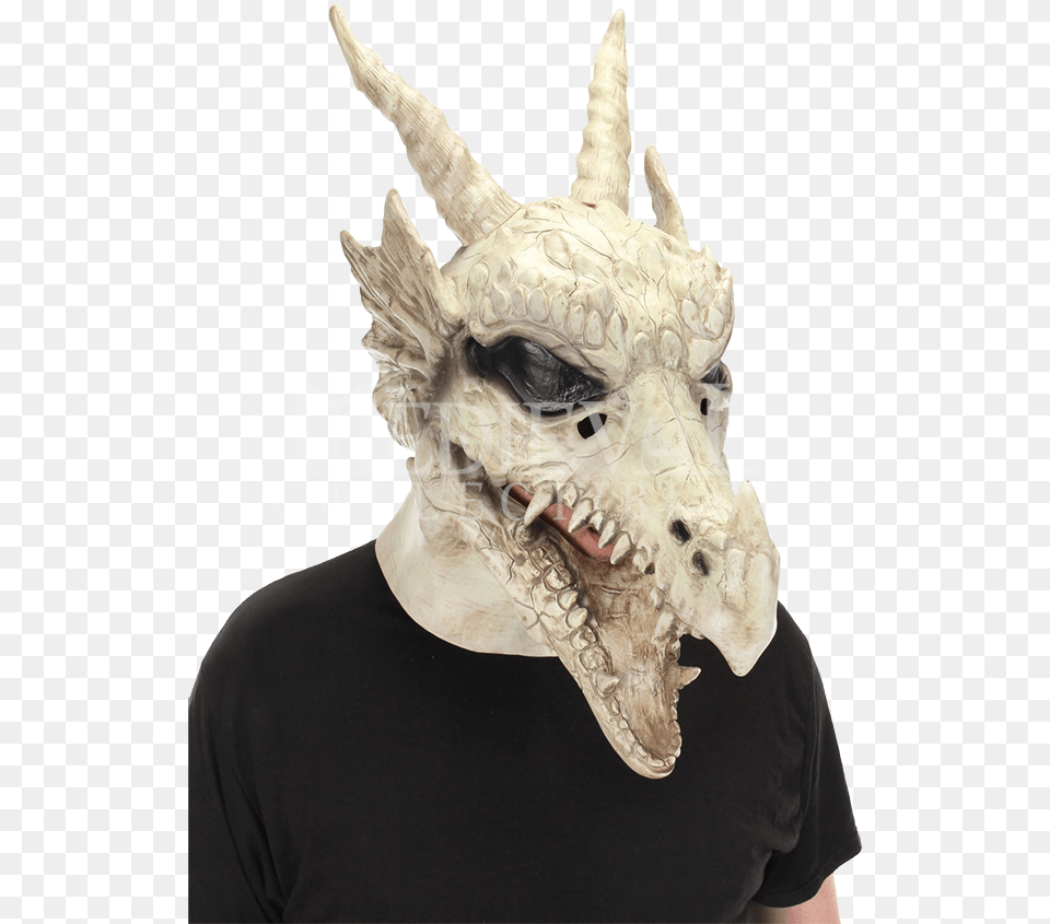 Dragon Skull Hd Mouth Mover Mask Dragon, Adult, Male, Man, Person Free Png Download