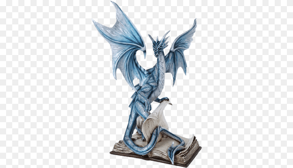 Dragon Spell Book Statue Dragon On A Book Statue, Animal, Bird Free Transparent Png