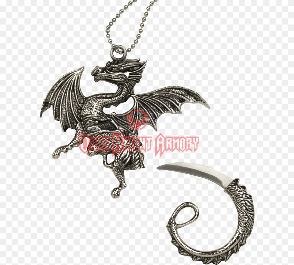 Dragon Tail Neck Knife Dragon Necklaces Knife In Tail, Accessories, Blade, Dagger, Weapon Free Png Download