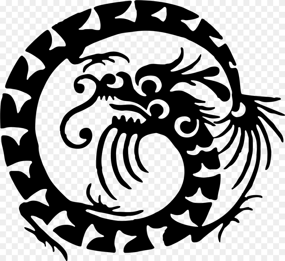 Dragon Tattoo, Gray Png Image
