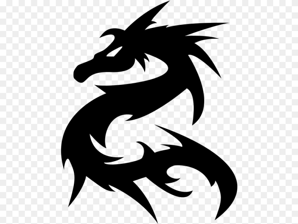 Dragon Tattoo Black Dragon, Gray Free Png