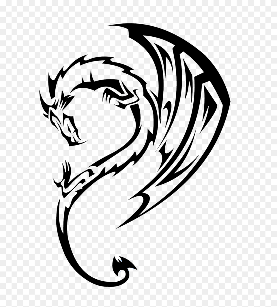 Dragon Tattoo Curved Free Transparent Png