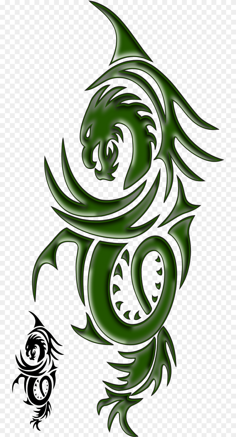 Dragon Tattoo Green Tattoo, Pattern Png Image