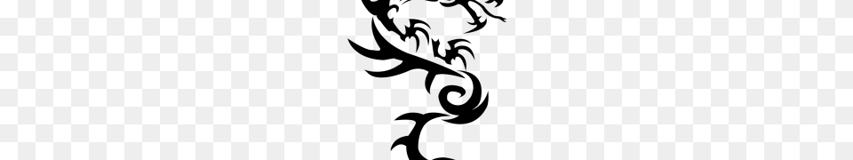 Dragon Tattoos Clipart, Gray Png