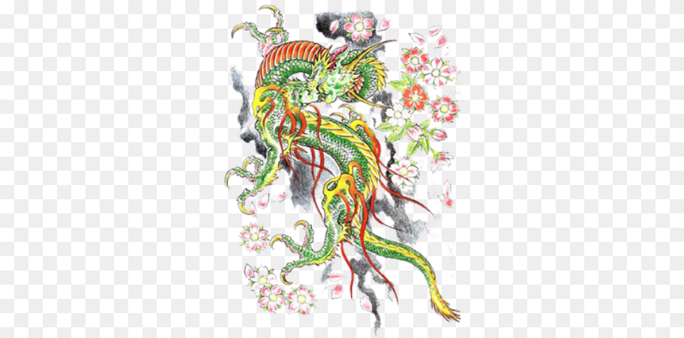 Dragon Tattoos Dragon Chinese Tattoos, Embroidery, Pattern, Art, Floral Design Free Png Download