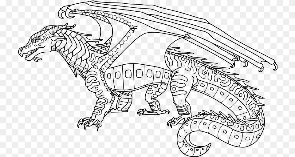 Dragon Transparent Line Art The X Files Coloring Book Wings Of Fire Dragon Base, Gray Png