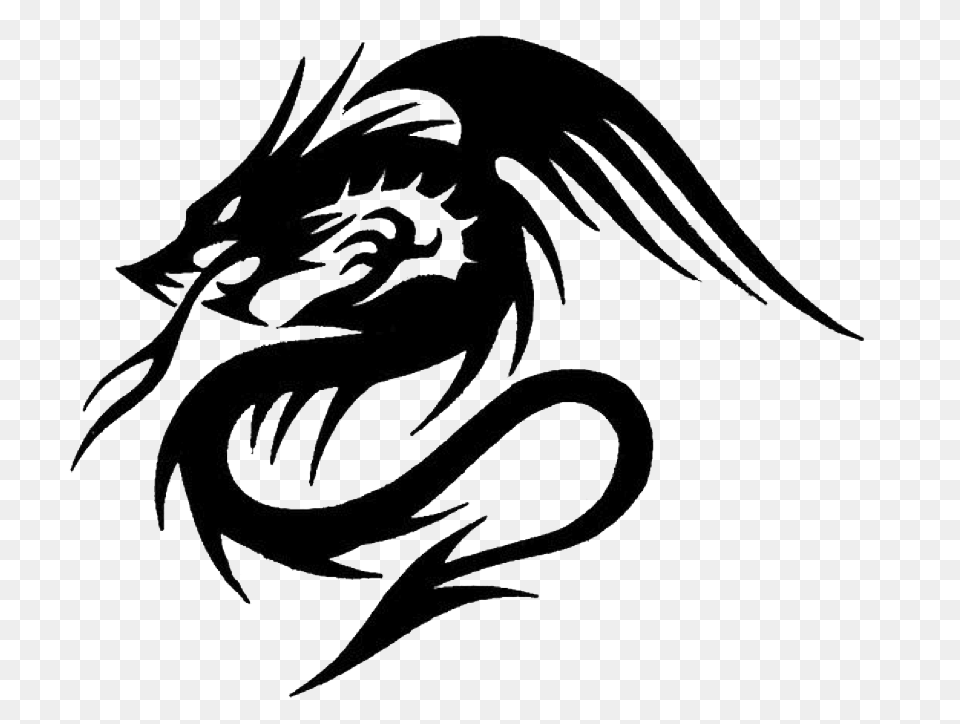 Dragon Tribal Tattoo, Animal, Bird Png Image