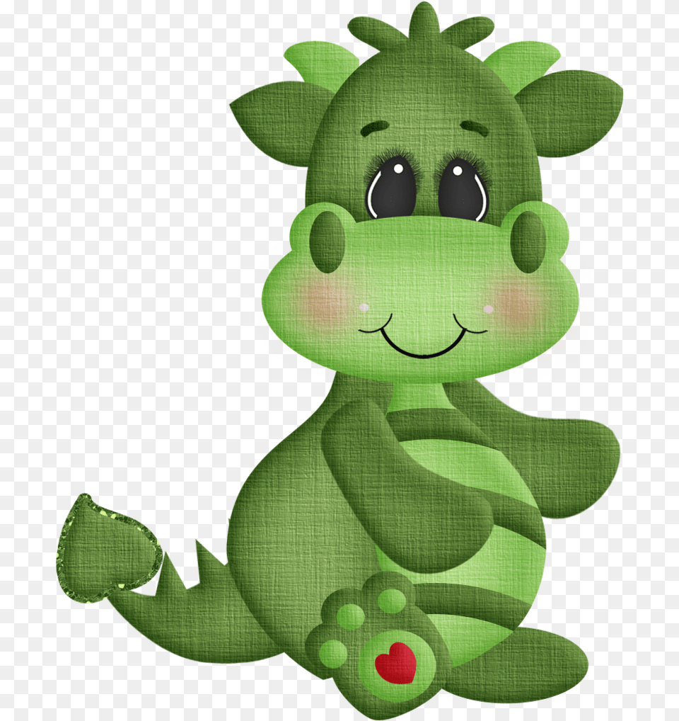 Dragon Valentine Clipart, Green, Plush, Toy Free Transparent Png