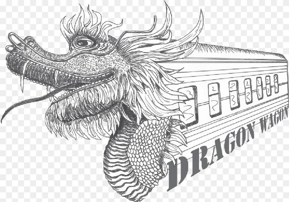 Dragon Wagon Logo Illustration, Animal, Dinosaur, Reptile Free Png Download