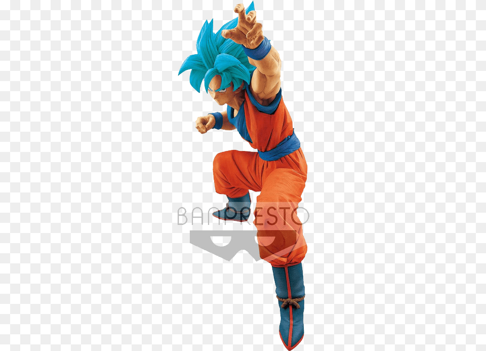Dragonball Super Big Size Figure Ssgss Goku Goku Super Saiyan Blue Figure, Person, Clothing, Costume Free Png