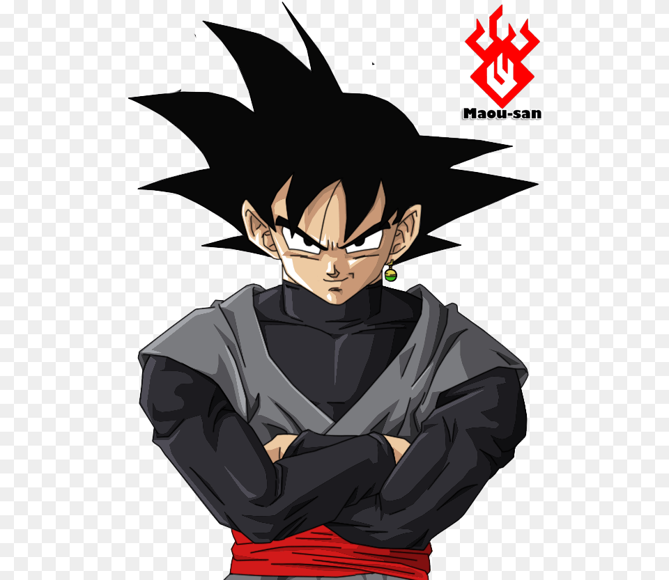 Dragonball Super Zamasu And Goku Black Dragon Ball Background Black, Book, Comics, Publication, Adult Free Png