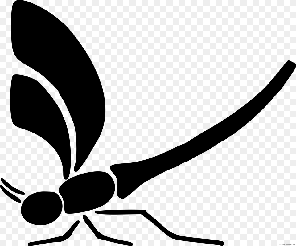 Dragonfly Clipart Silhouette Clip Art, Gray Png