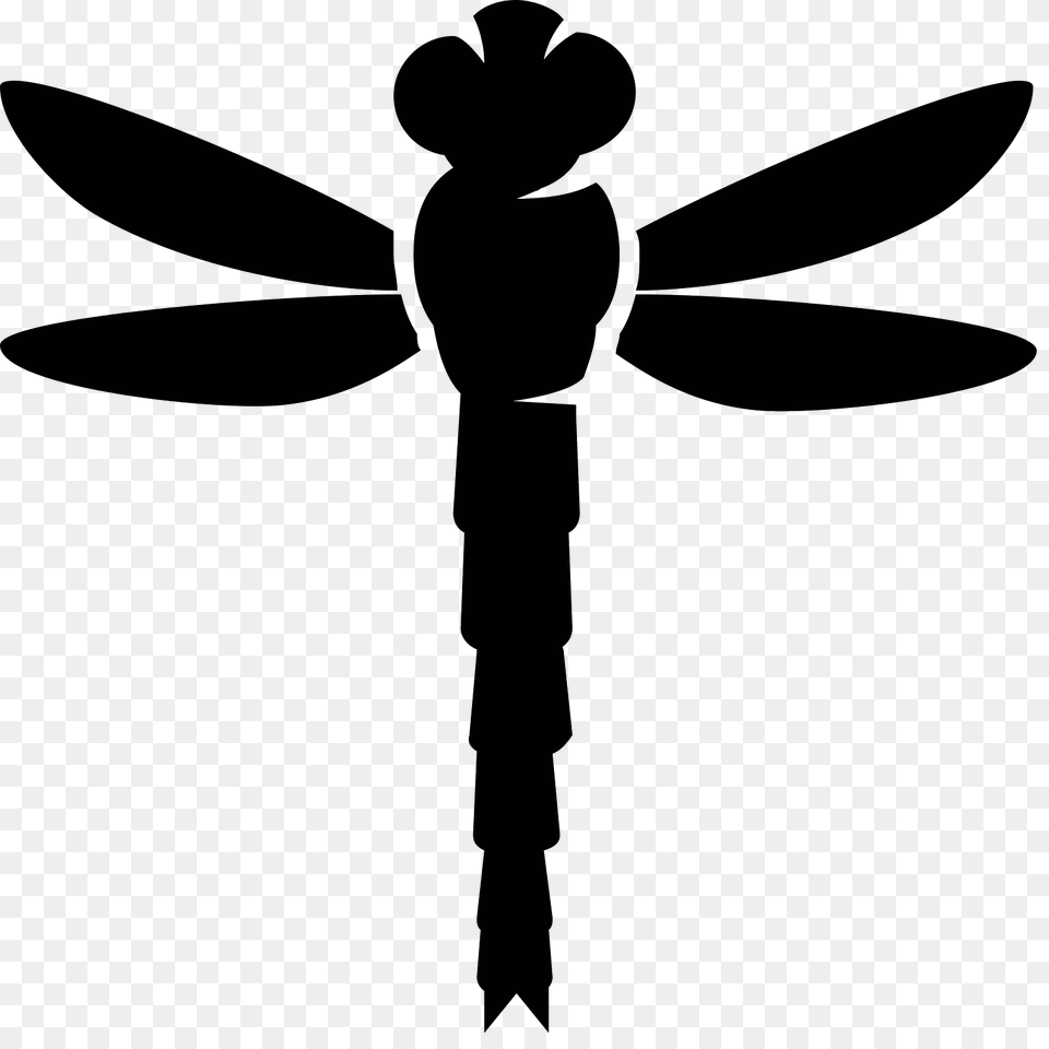 Dragonfly Icon, Gray Free Png