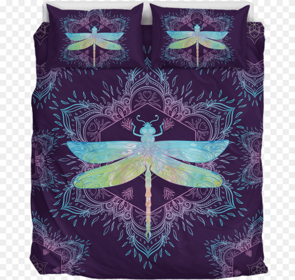 Dragonfly Mandala Dragonfly Mandala Bedding, Purple, Clothing, Dress, Formal Wear Free Png