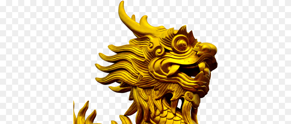 Dragongoldgolden Dragondragon39s Headasiatemplegilded Dragon Gold, Treasure Free Transparent Png