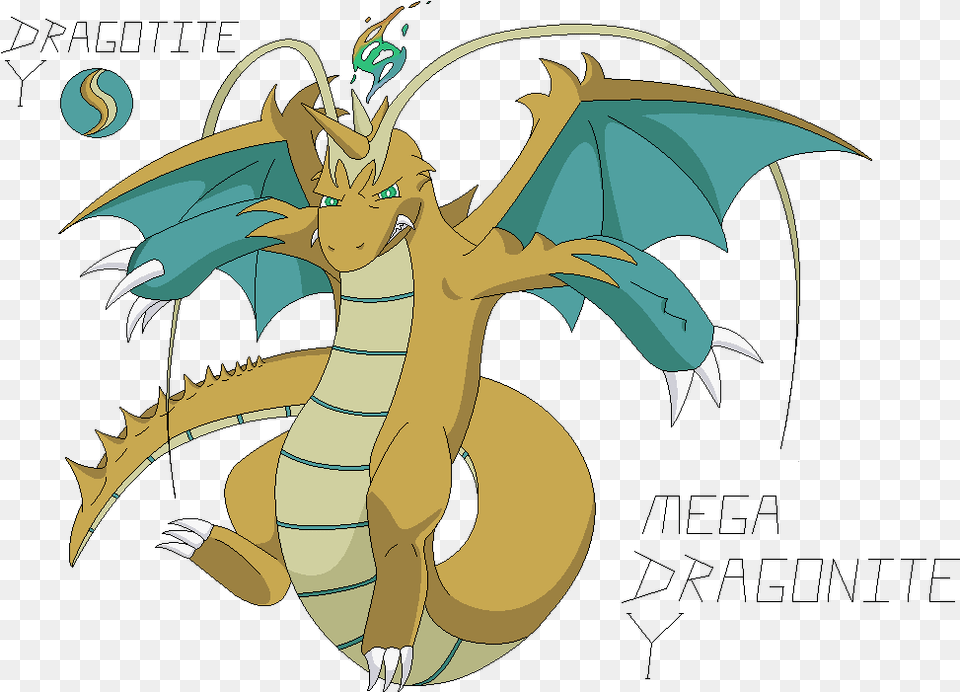 Dragonite Mega Evolution Y, Dragon, Animal, Dinosaur, Reptile Free Png