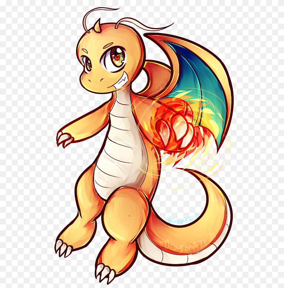 Dragonite Used Fire Punch And Dragon Rush, Book, Comics, Publication, Baby Free Png