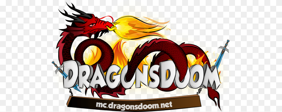 Dragons Doom Minecraft Server Graphic Design, Dragon, Dynamite, Weapon Free Png Download