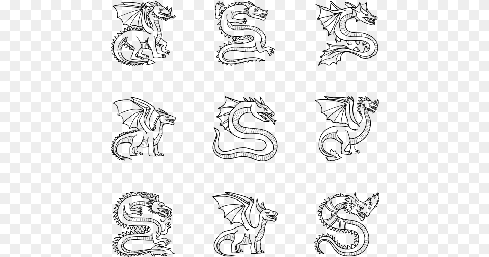 Dragons Dragon, Gray Free Transparent Png