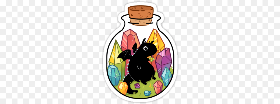 Dragons Eat Gemstones To Keep Their Scales Tough And Dragon In A Bottle Sticker, Jar, Dynamite, Weapon, Art Free Png