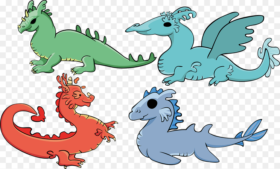 Dragons Elements Magic Fantastic Beings Vector Graphics, Dragon, Animal, Bear, Mammal Free Png