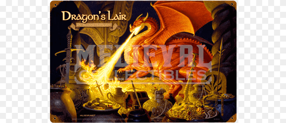 Dragons Lair Lotr Vintage Metal Sign Sunsout Puzzle 1000 Piece Smaug Dragon Free Png Download
