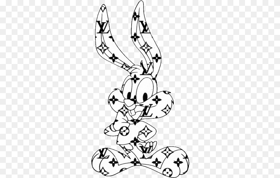 Draingang Sadboys Sadboys2001 Lv Louisvuitton Louis Vuitton Bugs Bunny, Stencil, Sticker, Symbol Free Transparent Png