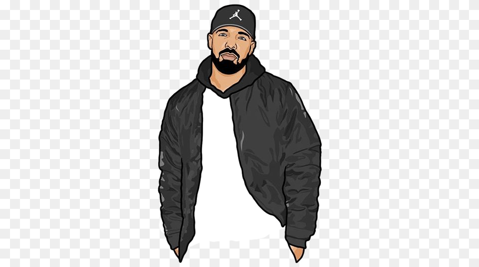 Drake Art Music Drake Rapper Fan Art, Long Sleeve, Clothing, Coat, Sleeve Png Image