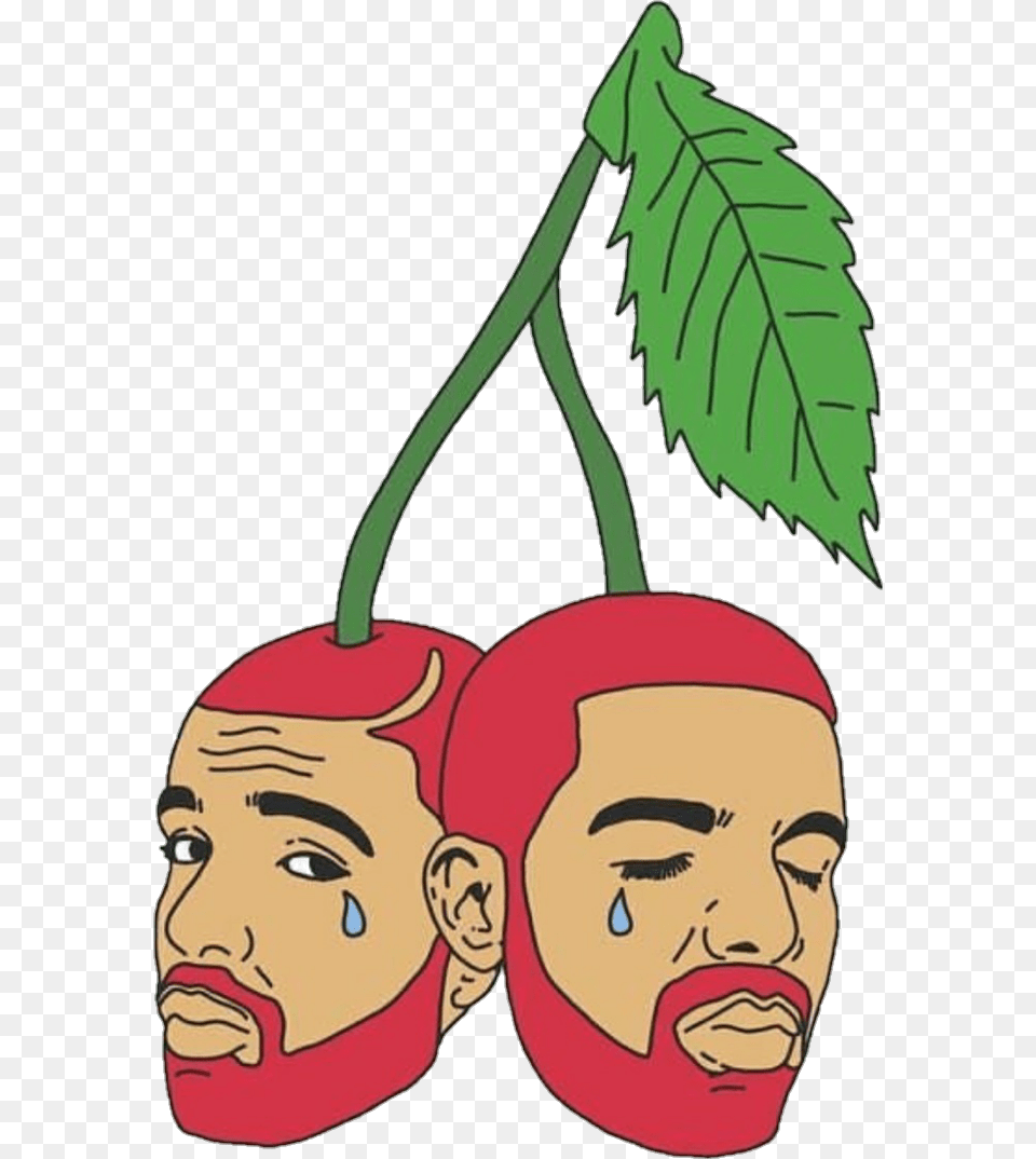 Drake Clipart Face, Cherry, Food, Fruit, Plant Png