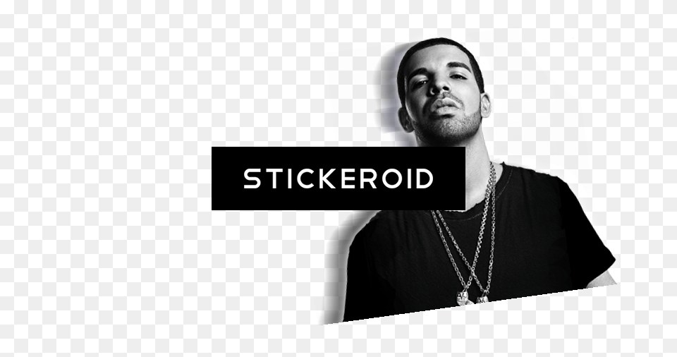Drake Drake Chains Awesome Bw Portrait Handsome Rap Singer, Accessories, Jewelry, Necklace, Person Png
