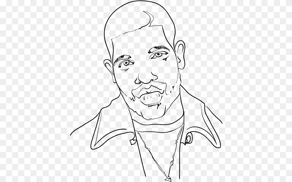 Drake Sketch, Gray Free Png Download